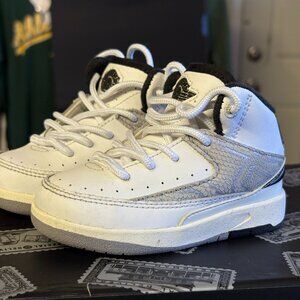 Jordan 2 Retro Python Baby/Toddler Shoes White-Black Size 4C